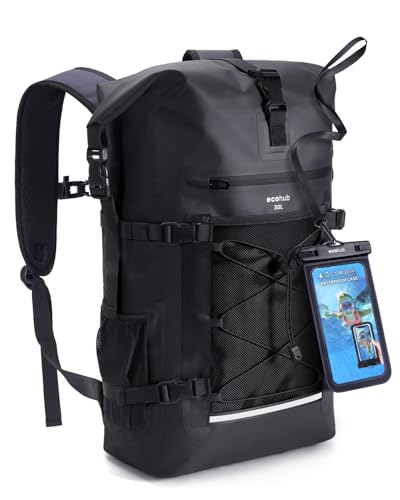 ECOHUB 30L Waterproof Dry Backpack with Phone Case