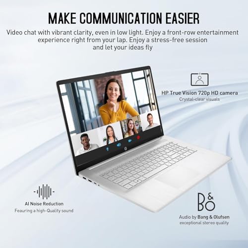 Image of HP 17.3 Inch Touchscreen Laptop with Backlit Keyboard, Intel 13th Core i7-1355U, 64GB RAM, 2TB SSD, Wi-Fi 6, 15Hrs Battery, Rose Gold, Windows 11