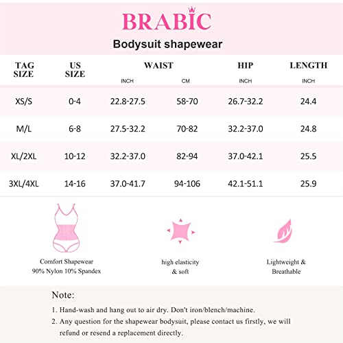 Brabic Bodysuit For Women Seamless Tummy Control Shapewear Sleeveless Tank Tops Body Shaper (Black, 3X-Large/4X-Large) #TOP5