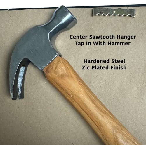Image of 20 Pack 1-3 /4 inch Nailess Sawtooth Hangers Zinc Plated