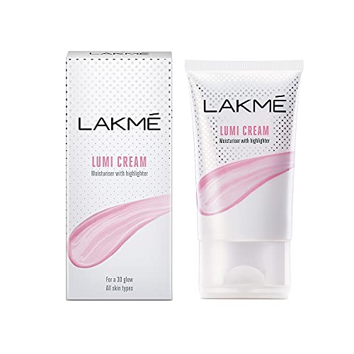 Image of Lakme Eyeconic Curling Mascara, Black 9 ml & Lakme Lumi Cream,Moisturizer with highlighter,30 gm
