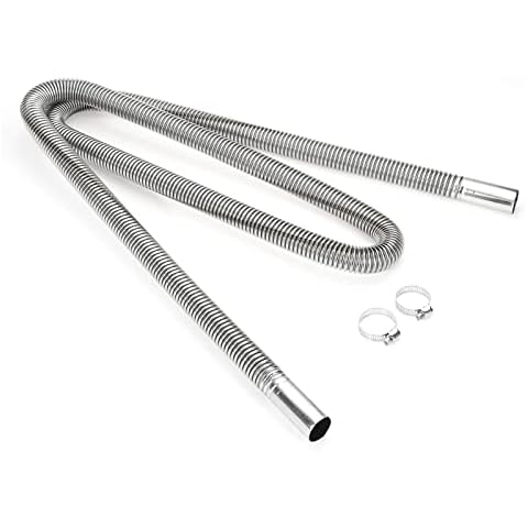 Diesel Heater Exhaust Pipe,.Stainless Steel Air Heater Exhaust Pipe, 120cm Car Air Heater Exhaust Pipe Diesel Gas Vent Hose, Parking Heater Pipe, (120CM) Cover