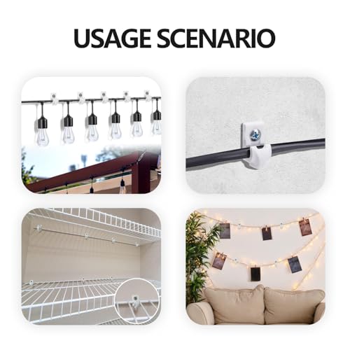 image for Lukdin 30 Pack Wire Shelf Wall Clips with Screws and Anchors – Plast