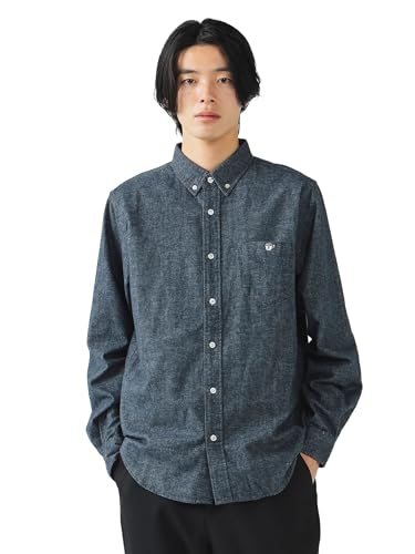 [ビームスハート] 【12/25新規値下げ】 L/Sシャツ コーヒー刺繍 ボタンダウンシャツ メンズ NAVY M