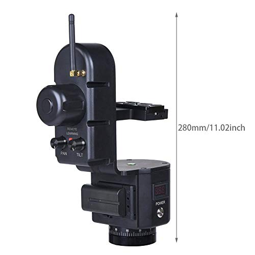 Serounder Motorized Pan & Tilt Gimbal Head, 360 Degree 40-50M Remote Control Electronic Pan Head, Professional Remote Control Pan Tilt And Rotate Dlsr Camcorder Video Equipment Compatible, Load Up 3Kg #TOP5