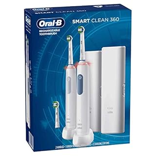 Oral-B Smart Clean 360 Rechargeable Electric Toothbrush, 2-pack