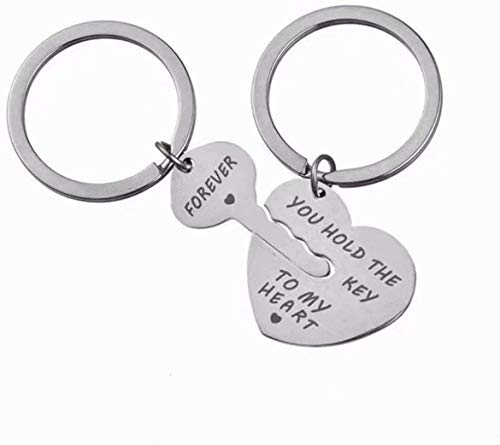 RONODA Couple Keychains Set Love Key to My Heart Cute Couple Keychain Love Keychain Key Ring