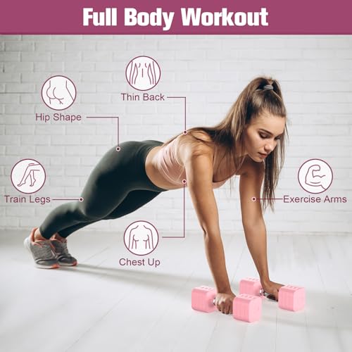 Image of Hezeyferg Adjustable Dumbbell Set,Adjustable Weight Dumbbells for Women /Men | 17.6LB /22LB /26.4LB /30.8LB for Choices, with Multiple Levels, Hand Weights Sets for Home Gym Full Body Workout