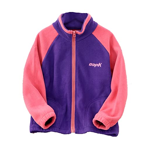 Unisex Thicken 𝗣olar Fleece Jacket Teen Full-Zip Stand Collar Shaggy Jackets Kids Windproof Coat with Pocket