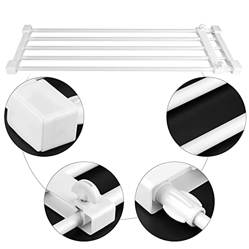 Erweiterbar Regalteiler Teleskop Garderobensystem Regal Wandmontiertes Aufbewahrungsregal, Lagerregal Separator Schrank Divider DIY Organizer für Küche Badezimmer 73-128cm