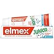 elmex Zahnpasta Junior 6-12 Jahre für Kinder, 75 ml, mit Aminofluorid zum Schutz der Zähne von Kindern vor Karies, Zahnpasta gegen Zahnpasta für dauerhafte Zähne, 0% Farbstoffe
