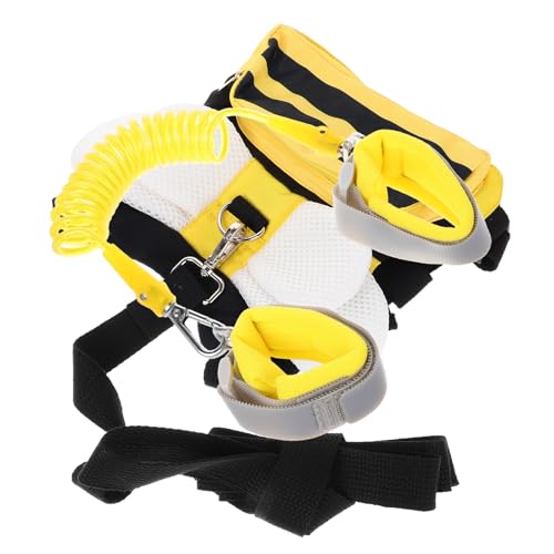 Harnais à dos pour tout-petit sécurisé avec laisse anti-perte jaune pour éviter les chutes