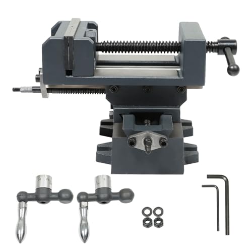 Image of findmall 4 Inch Cross Slide Drill Press Heavy Duty Benchtop Cross Slide Vise X-Y Compound Vise Fit for CNC Milling Machine, Drilling Machine and other Mechanical Equipment