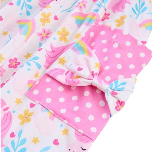 Vieille Girls Sundress Size 5T 6X Tie Back Dresses with Pockets Beach Dress Pink Rainbow — view 5