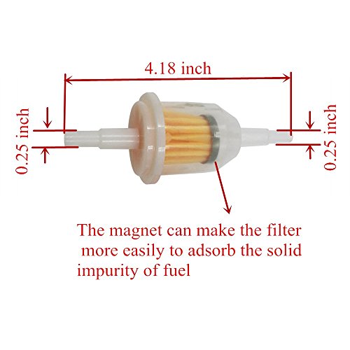 Ifjf 1/4” 691035 Fuel Filter And 3/16" Inner Diameter 395051R Fuel Line Hose And 791850 Clamps For Atv Motorcycle Lawn Mower B&S John Deere Craftsman Engines(Large Displacement) #TOP1