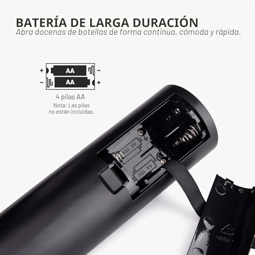 Miniatura 5 de Sacacorchos Eléctrico Portátil Mafiti Md700 Abridor Eléctrico De Botellas De Vino Ideal Para Reuniones Familiares, Bares Y Regalos 1 Pack