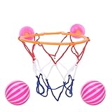 Mini Aro de Baloncesto de Succión para Baño - Juego de Tiro con 2 Pelotas...