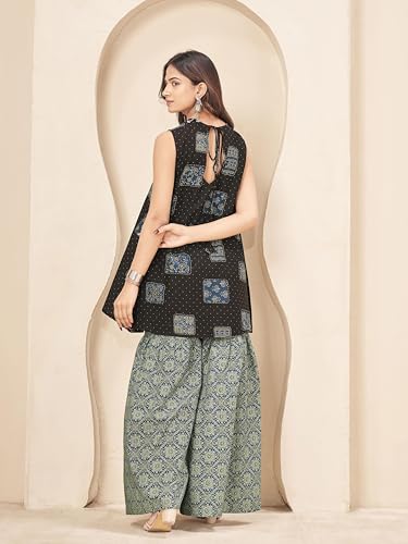 Image of Womanista Women Printed Cotton Kurta Set for Woman | Jaipur Coord Set | Farshi Salwar Suit
