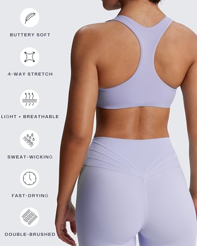 Image of Aoxjox Define Sculpt Racerback Sports Bra | women's workout fitness yoga crop tank, breathable fabric, 4-way stretch, moisture-wicking, gym essential