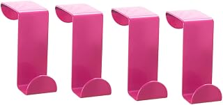 Zerodeko 4piezas Ganchos Inoxidable Para Colgar Trasera Multiusos Organizadores De Ropa y Llaves Color Rosa