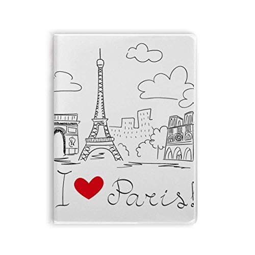 Carnet I Love Paris France Tour Eiffel cadeau souvenir couverture souple