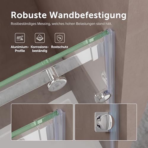 Duschtür Doporro Nischentür für Dusche mit Schiebetür