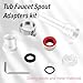 Tub Spout Adapter,Shower Adapter for Tub Faucet,Tub to Shower Conversion Kit,Slip on Tub Spout,Fits 1/2'' Copper Pipe,1/2'' IPS and 3/4'' IPS,Includes Tub Spout Diverter Repair Kit with Assembly Tool