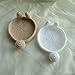 2 Pieces Handmade Crochet Rabbit Bunny Coasters for Drinks Easter Decorations Gifts (White)