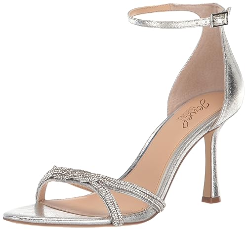 Jewel Badgley Mischka Vani Glitter Straps Stiletto Heels by Jewel Badgley Mischka - Used condition - US$47.65