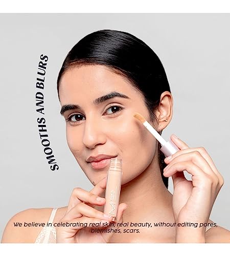 Image of House Of Makeup Matte Concealer for Dark Circles, Pigmentation | Non-Crease, Non-Cakey | Long Wear, Waterproof, Sweat-proof | Full Coverage Concealer for Oily Skin | For Face Makeup | 6 ML (FL01 - Fair to Light Skin Tone)