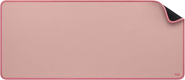 Logitech Desk Mat - Studio Series, Multifunctional Large Desk Pad, Extended Mouse Mat, Office Desk Protector with Anti-slip Base, Spill-resistant Durable Design - Pink