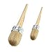 2 PCS Chalk Paint Wax Brush Set – 1" 2" Natural Bristle Round Wax Brush for Painting or Waxing Furniture Home Décor