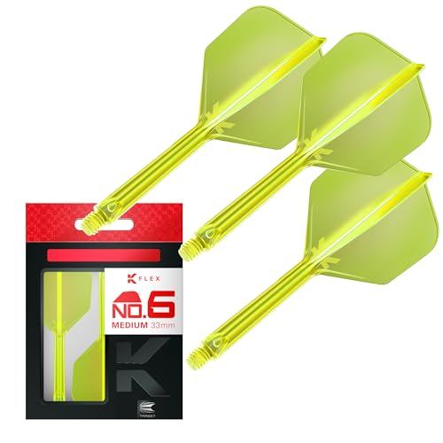 Image of Target Darts K Flex Integrated Dart Flight and Shaft, No.6 | 3-Pack K-Flex - No. 6, Kflex Precision-Molded 2-in-1 Dart Flights and Dart Shaft | Professional Dart Accessories
