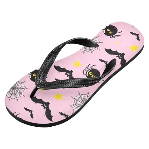 Burbuja Bats Candy Cane Webs Flip Flops for Women Men, Soft Thong Sandals Rubber Slippers for Pool Beach Essentials2