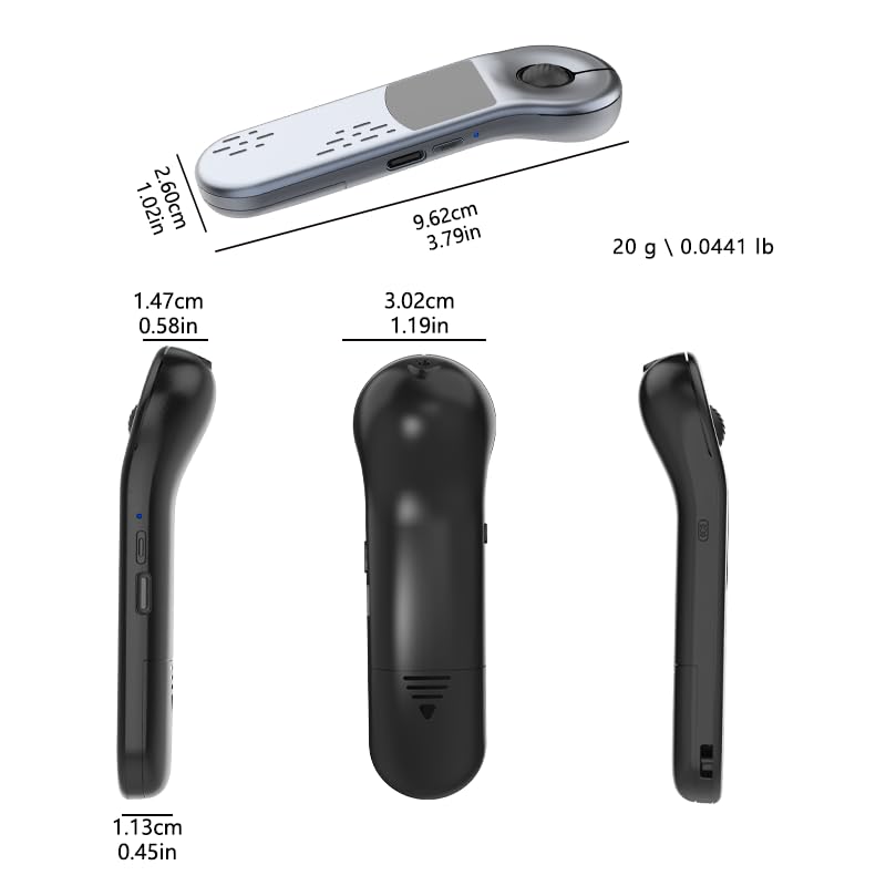 Ratón pasapáginas portátil de tres modos con touchpad para exposiciones fluidas en gris 7