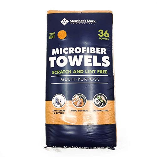 Juniqeen-Members-Mark-Microfiber-Towels-Assorted-Colors-36-ct-Orange Juniqeen Member's Mark Microfiber Towels, Assorted Colors (36 ct.) (Orange) - Image 1