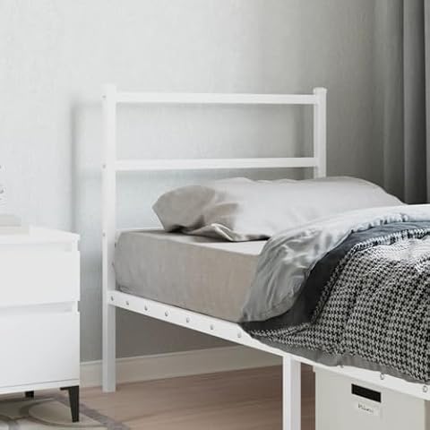LLEZKBR Meble select-metalowy zagłówek biały 75 cm