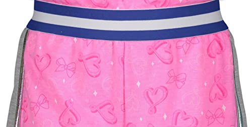 JoJo Siwa Little Girls French Terry Romper Pink 6-6X - Thumbnail 7