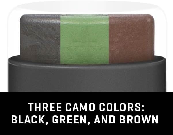 Miniatura 5 de Allen Company - Juego de pintura facial de camuflaje, barra y líquido (negro, marrón, oliva y gris)