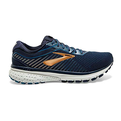Brooks Men's Ghost 12 Road Running Shoes - Navy/Deep Water/Gold - Size 10EEEE