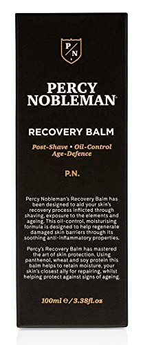 Recovery Balm by Percy Nobleman. Aftershave Balm. Post Shave. Oil Control Moisturiser for Men 100ml, black - Image 4