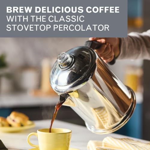 Farberware Classic Stainless Steel Yosemite 12-Cup Coffee Percolator - image 9