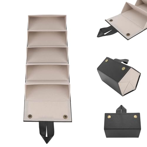 Image of Travel Sunglasses Organizer 5 Slots, Multiple Sunglasses Travel Case, Hanging Sunglasses Case, Foldable Eye Glasses Holder, Portable Eye Glasses Case, Multiple Pairs Eyeglasses Storage Box