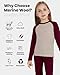 woolcano Kids Unisex 100% Merino Wool Base Layer Tops Midweight Thermal Underwear Shirt Oatmeal/Burgundy 11-12