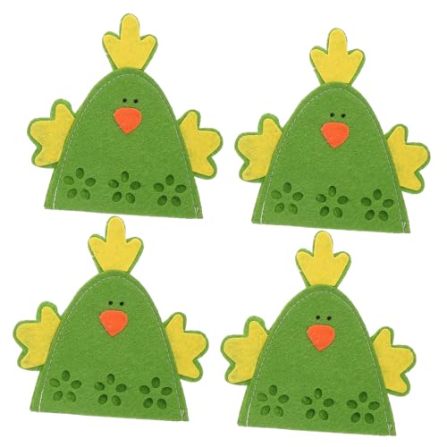 DOITOOL 4pezzi Copriuova Forma Sacchetti per Conservare Uova Coperture Decorative Riutilizzabili per Uova Contenitori per Decorazioni Festa Primaverile