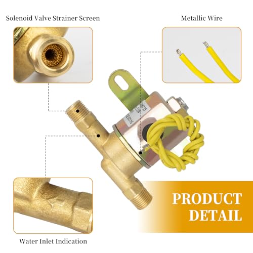 4040 Solenoid Valve for Humidifier - 24V Water Valve Compatible with April aire Whole House Humidifier Models 400 500 600 700 220 224 - Replaces B2015-S85 B2017-S85, Yellow by IDEASURE - Image 4