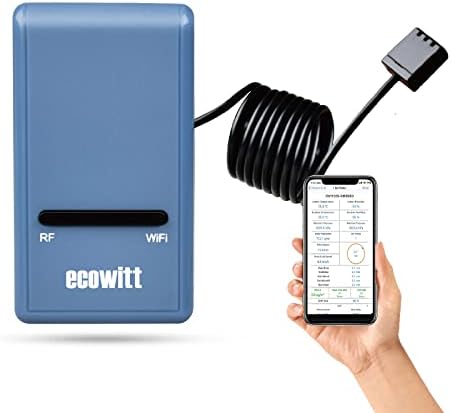 ECOWITT GW1100 WiFi Gateway for Weather Station, Temp Humidity Barometer