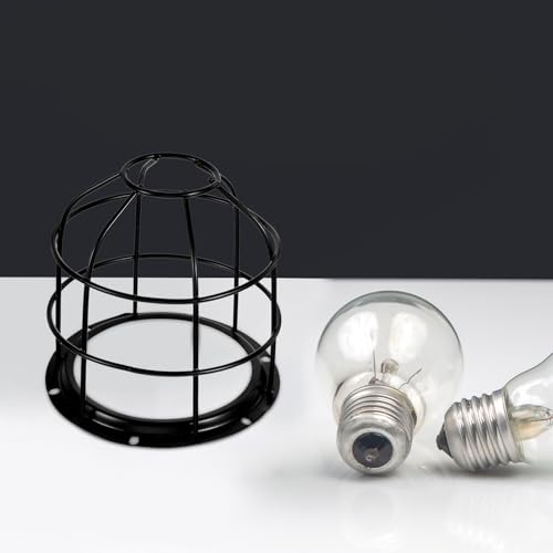 Protector de luz antichoque jaula de hierro negro de fácil instalación 4