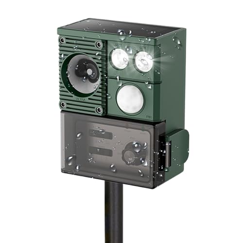 Repellente Per Scoiattoli Da Esterno,Dispositivo Di Allerta Impermeabile Sensore Di Movimento | Repellente Solare Ad Ultrasuoni Per Animali | Per Cortile Prato Frutteto Giardino E Cortile