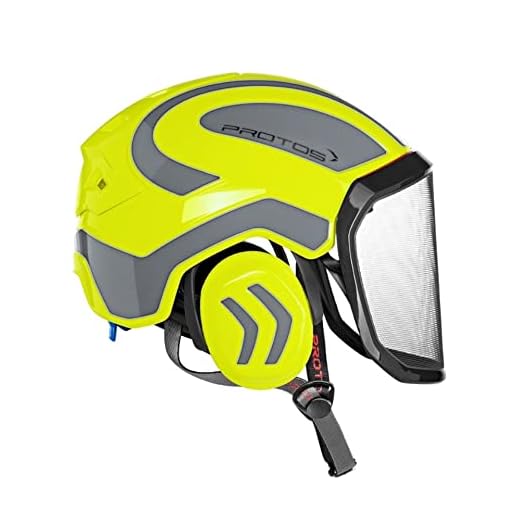 Pfanner Protos Integral Arborist Helmet - Neon Yellow and Grey